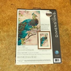 Indian Peacock Cross Stitch Kit